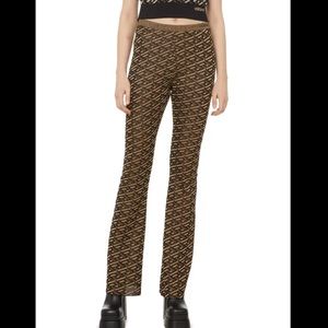 Versace La Greca Metallic Jacquard Pants